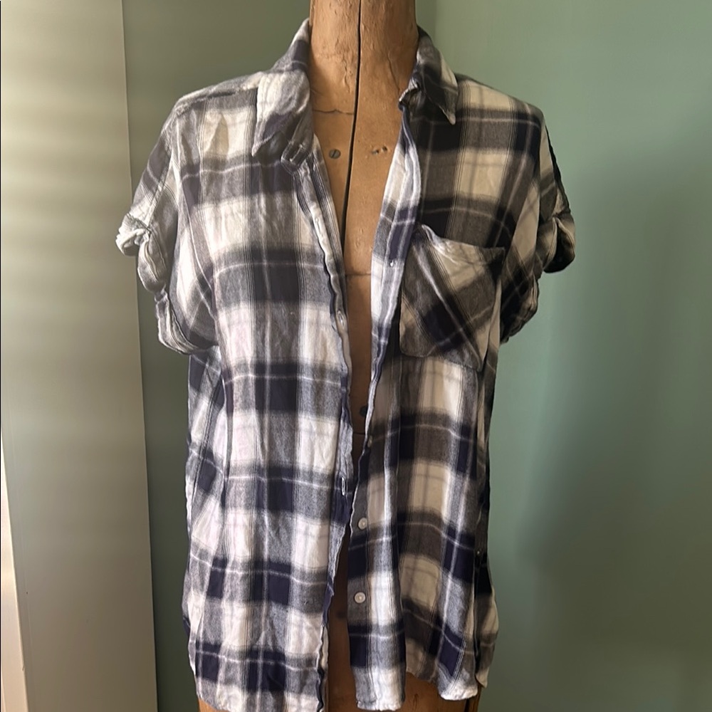 Plaid Button-Up Shirt